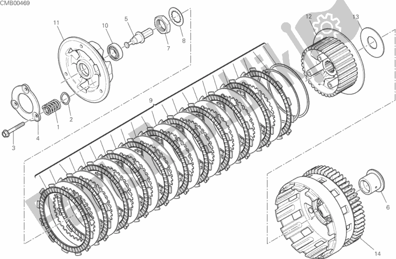 Tutte le parti per il Frizione del Ducati Supersport USA 937 2017